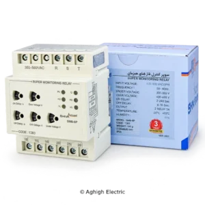 سوپر کنترل فاز شیوا امواج مدل SMB-5P کد 13B3 بدون نول با دو رله - عقیق الکتریک