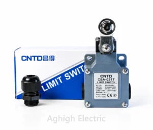 لیمیت سوئیچ فشاری اهرم قرقره دار CNTD مدل CSA-021T تیپ 1NO+1NC ضدآب