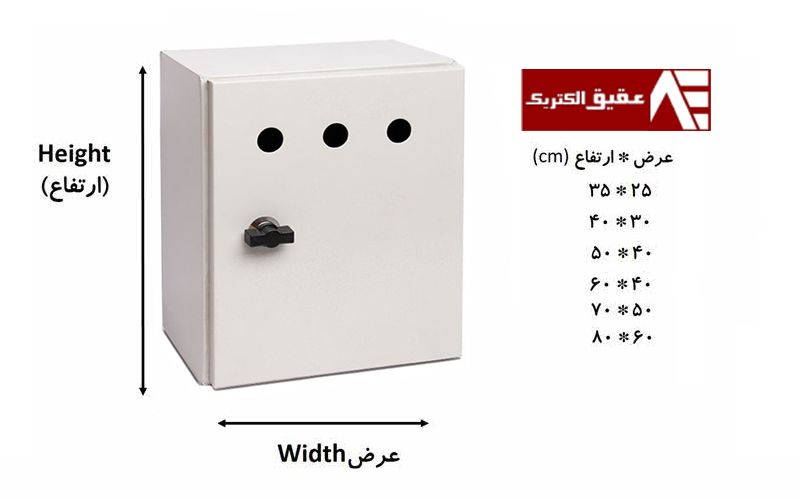 جعبه فلزی تابلو برق ( عقیق الکتریک ) ساخت : ایران تابلو برق فلزی در ابعاد مختلف