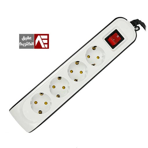 پریز سیار ارتدار 4 خانه با سیم 3 متری پارت الکتریک