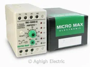 رله کنترل بار جریان ۷ تا ۱۳ آمپر میکرومکس مدل MC-1000-X برای حفاظت موتور سهفاز