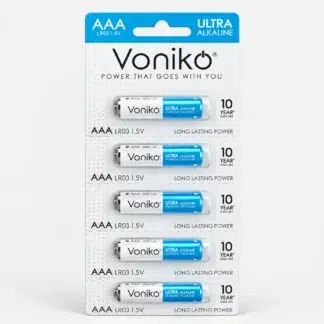 باتری نیم قلمی (AAA) الترا آلکالاین VONIKO (ورق 5 عددی)